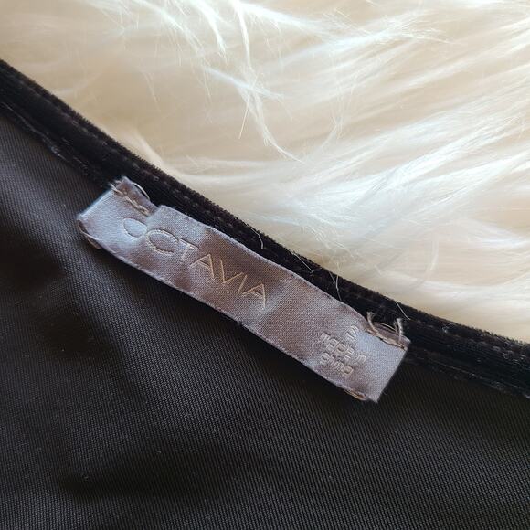 Octavia One Shoulder Crushed Velvet Jumpsuit Black Small Stretchy Fit Pockets - Picture 4 of 4